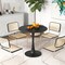 Costway 31.5" Round Dining Table with Anti-Slip PP Ring Modern Bistro Table for Dining Room